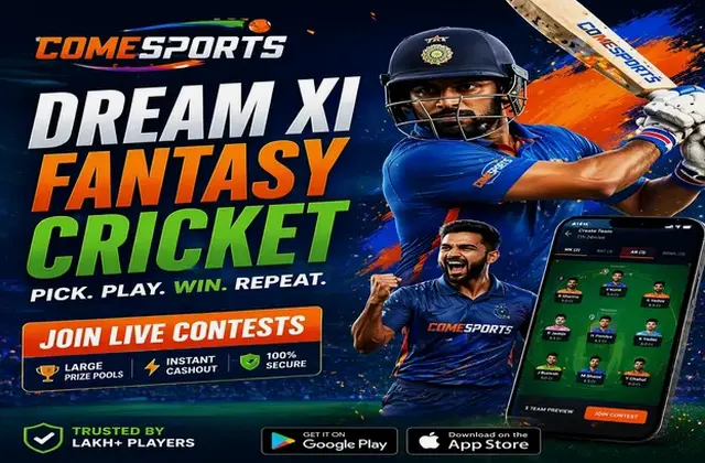 Comewin (come to win) fantasy cricket & matchday visual 1